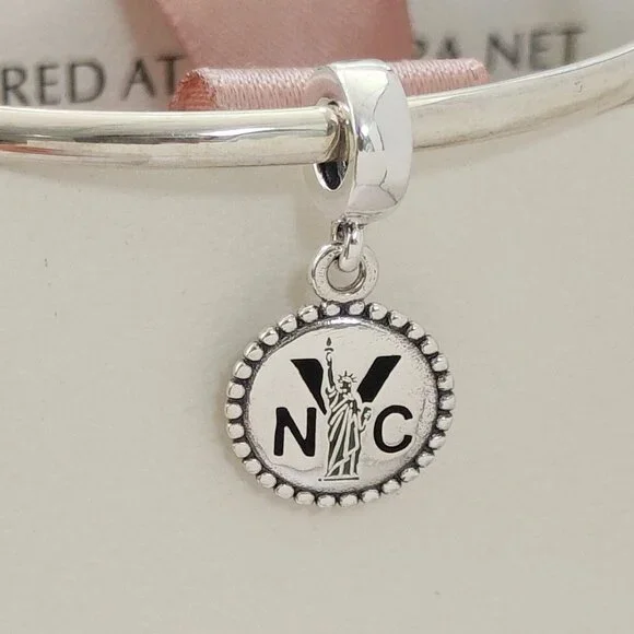 Pandora New York Statue of Liberty Exclusive Dangle Charm Pendant S925 Sliver - Picture 6 of 7